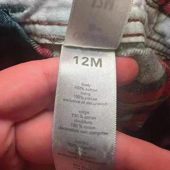 Oshkosh Bgosh Cotton Lined 12 month overalls - Picture 5 of 8